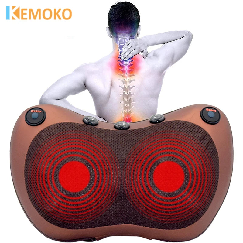 Electric Cervical Massager Neck Stretcher Pulse Hot Compress Vibration Massage Spine Support Massager Neck Traction Relax Pillow