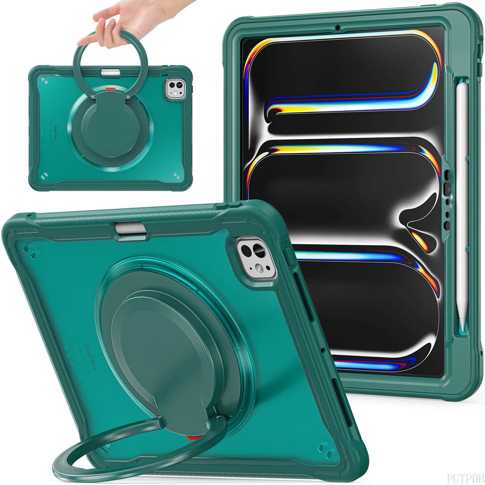 Case For iPad Air 11"2024 A2902/A2903/A2904 Shockproof Cover iPad Pro 13 12.9 3 4 5 6th 10.9 10 9 7 8 10.2 Mini6 Kickstand Funda