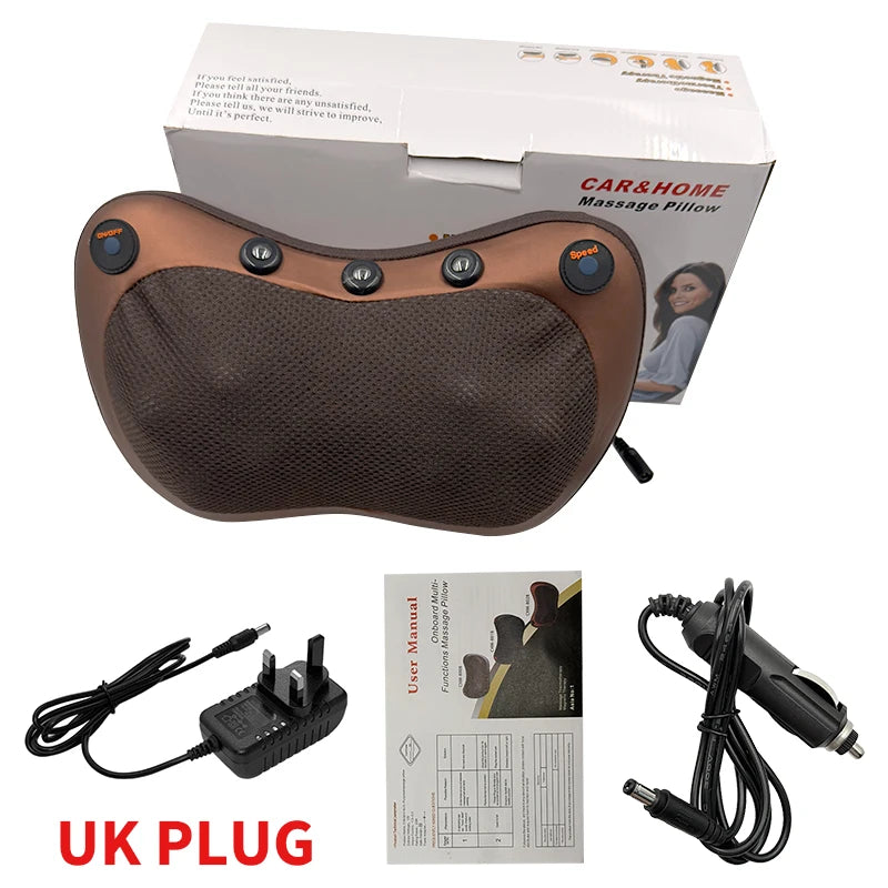 Electric Cervical Massager Neck Stretcher Pulse Hot Compress Vibration Massage Spine Support Massager Neck Traction Relax Pillow