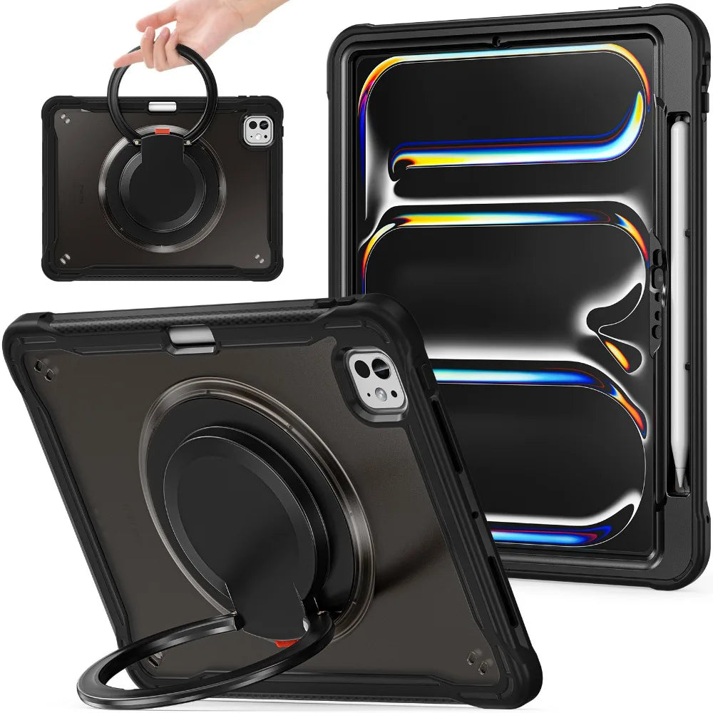 Case For iPad Air 11"2024 A2902/A2903/A2904 Shockproof Cover iPad Pro 13 12.9 3 4 5 6th 10.9 10 9 7 8 10.2 Mini6 Kickstand Funda