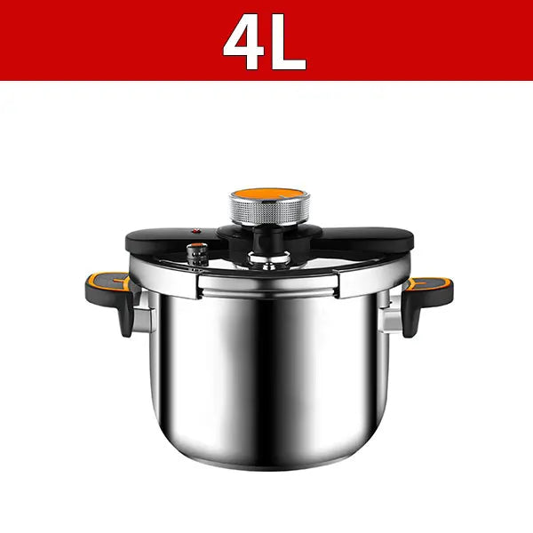 Orange Kitchen Pressure Cooker 4L/6L/8L Stainless Steel Explosion-proof Fast Cooking Pressure Pot Gas & Induction Compatible