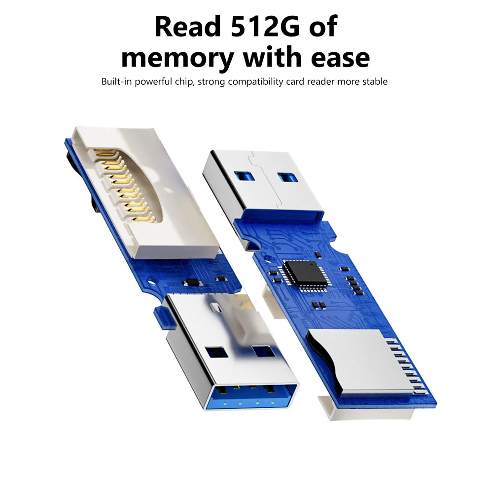 2 in 1 USB 3.0 Card Reader Micro sd card Reader usb adapter High Speed Cardreader TF Memory card For PC Laptop Accessories