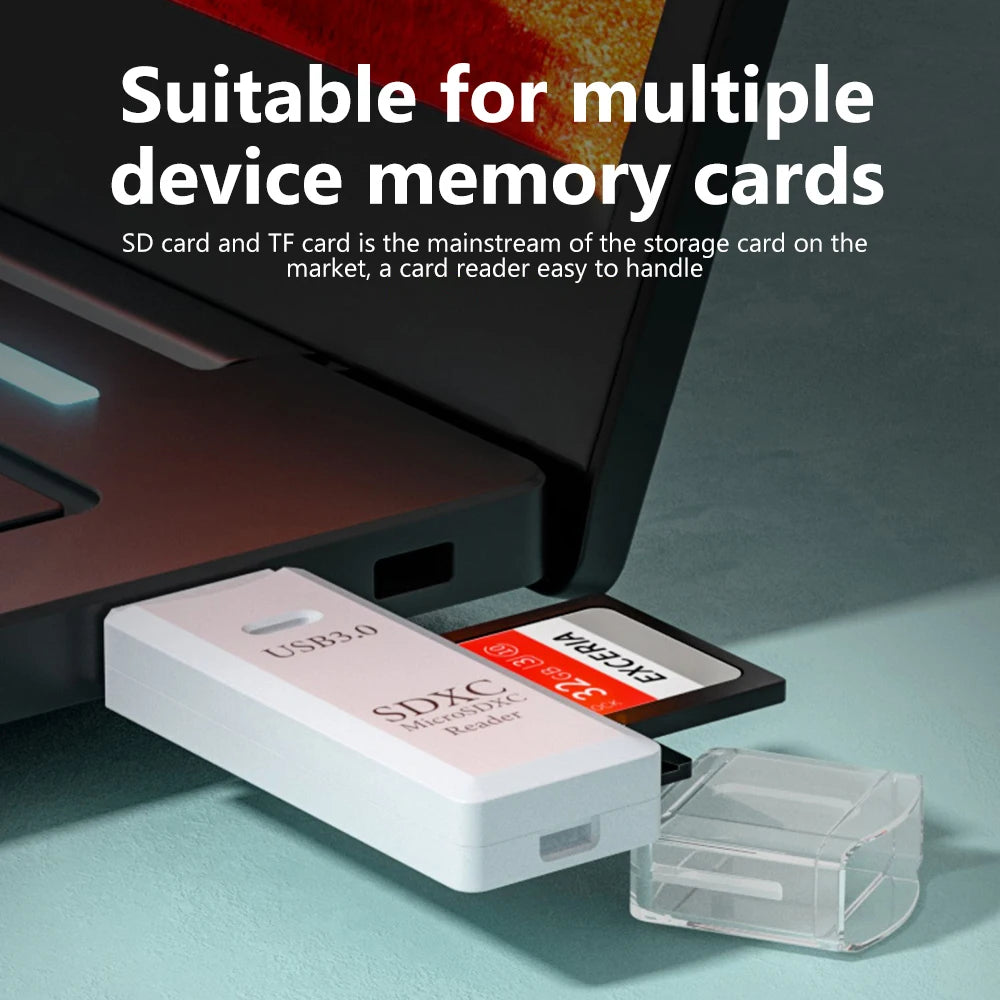 2 in 1 USB 3.0 Card Reader Micro sd card Reader usb adapter High Speed Cardreader TF Memory card For PC Laptop Accessories