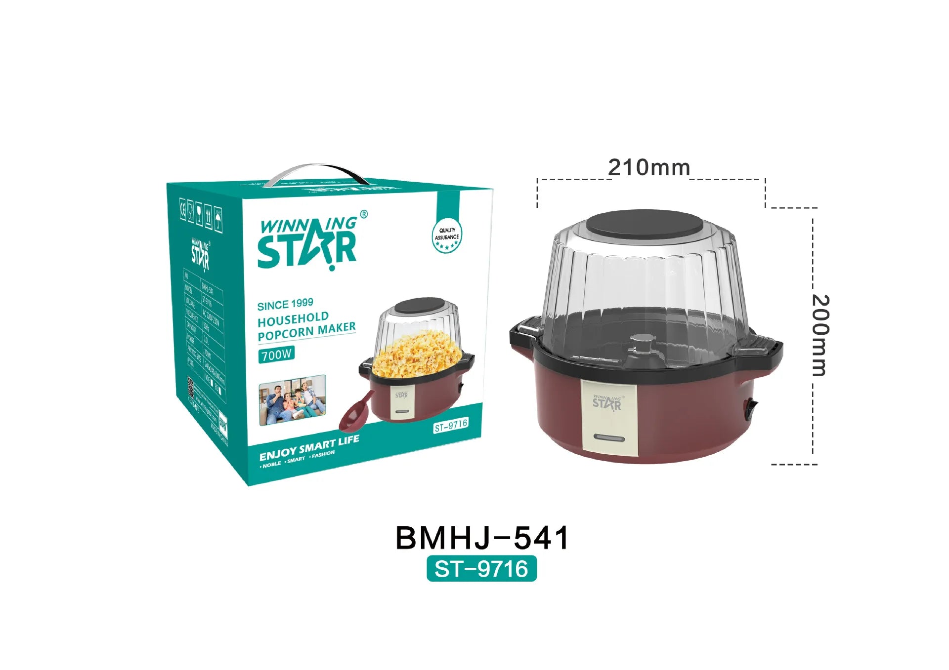 British and European regulations, household small popcorn machine, automatic puffing machine, electric popcorn machine