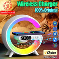 G Atmosphere Goodnight Light Wireless Charger Speaker Clock 6 Lighting Modes for iPhone 15 14 13 Samsung Fast Charging Station