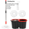 Microfiber Spin Mop and Bucket Cleaning System with 5 Microfiber Mop Replacement Heads