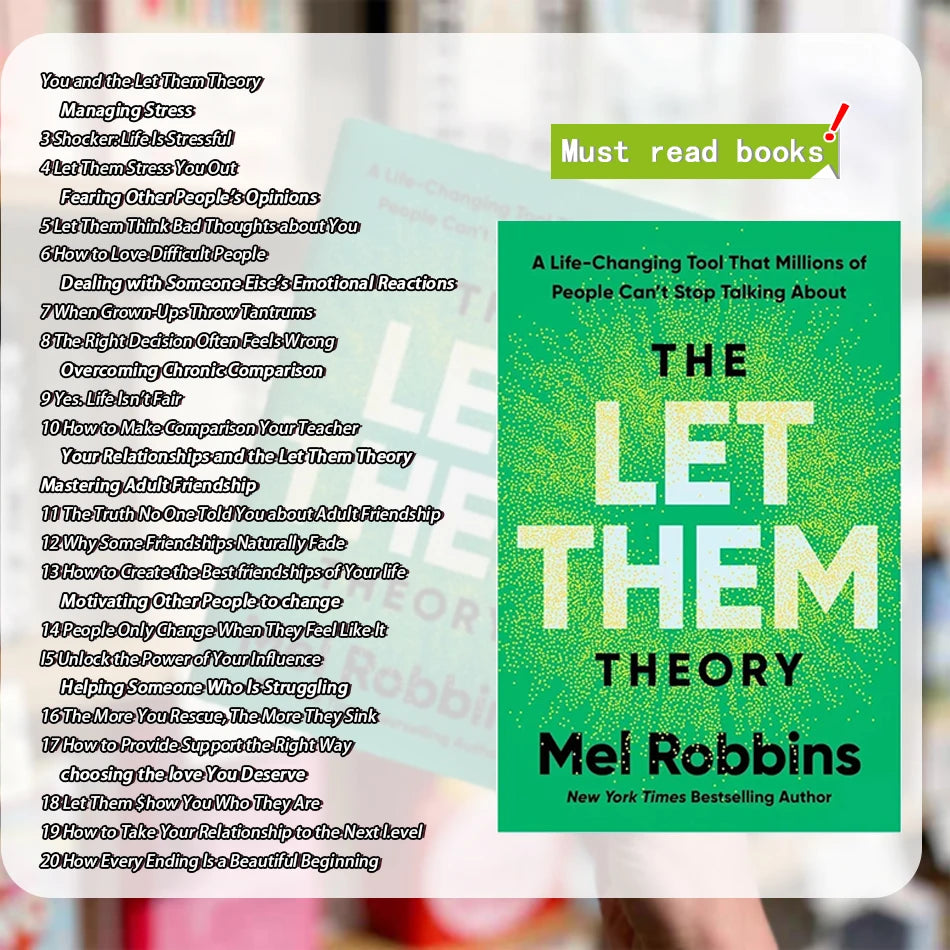 Best Books The Let Them Theory/Sustain Me/Self Heal By Design/Money Psychology/Atomic Habits/Changing Thinking/48 Laws of Power