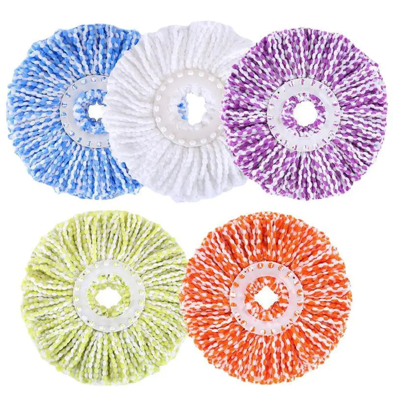 Microfiber Spin Mop and Bucket Cleaning System with 5 Microfiber Mop Replacement Heads