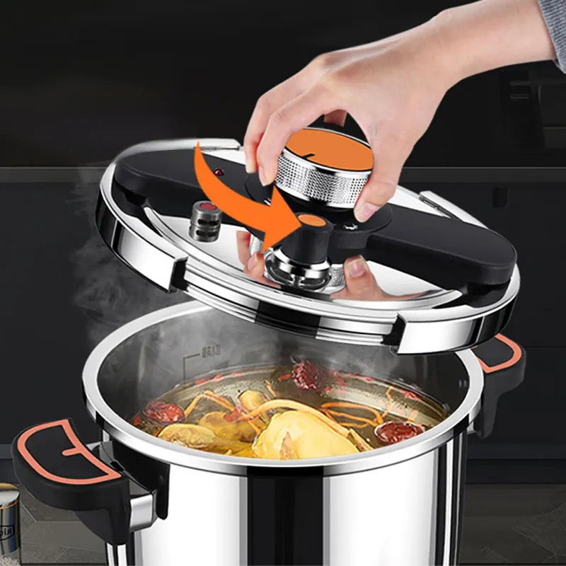 Orange Kitchen Pressure Cooker 4L/6L/8L Stainless Steel Explosion-proof Fast Cooking Pressure Pot Gas & Induction Compatible