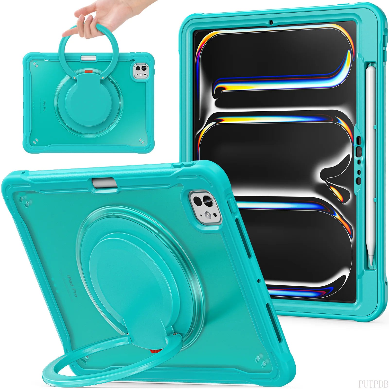 Case For iPad Air 11"2024 A2902/A2903/A2904 Shockproof Cover iPad Pro 13 12.9 3 4 5 6th 10.9 10 9 7 8 10.2 Mini6 Kickstand Funda