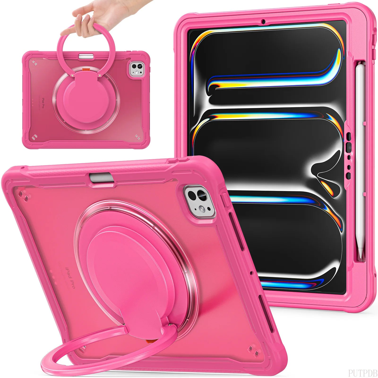 Case For iPad Air 11"2024 A2902/A2903/A2904 Shockproof Cover iPad Pro 13 12.9 3 4 5 6th 10.9 10 9 7 8 10.2 Mini6 Kickstand Funda