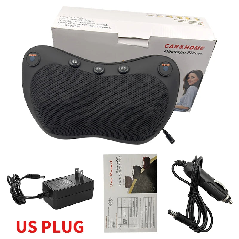 Electric Cervical Massager Neck Stretcher Pulse Hot Compress Vibration Massage Spine Support Massager Neck Traction Relax Pillow