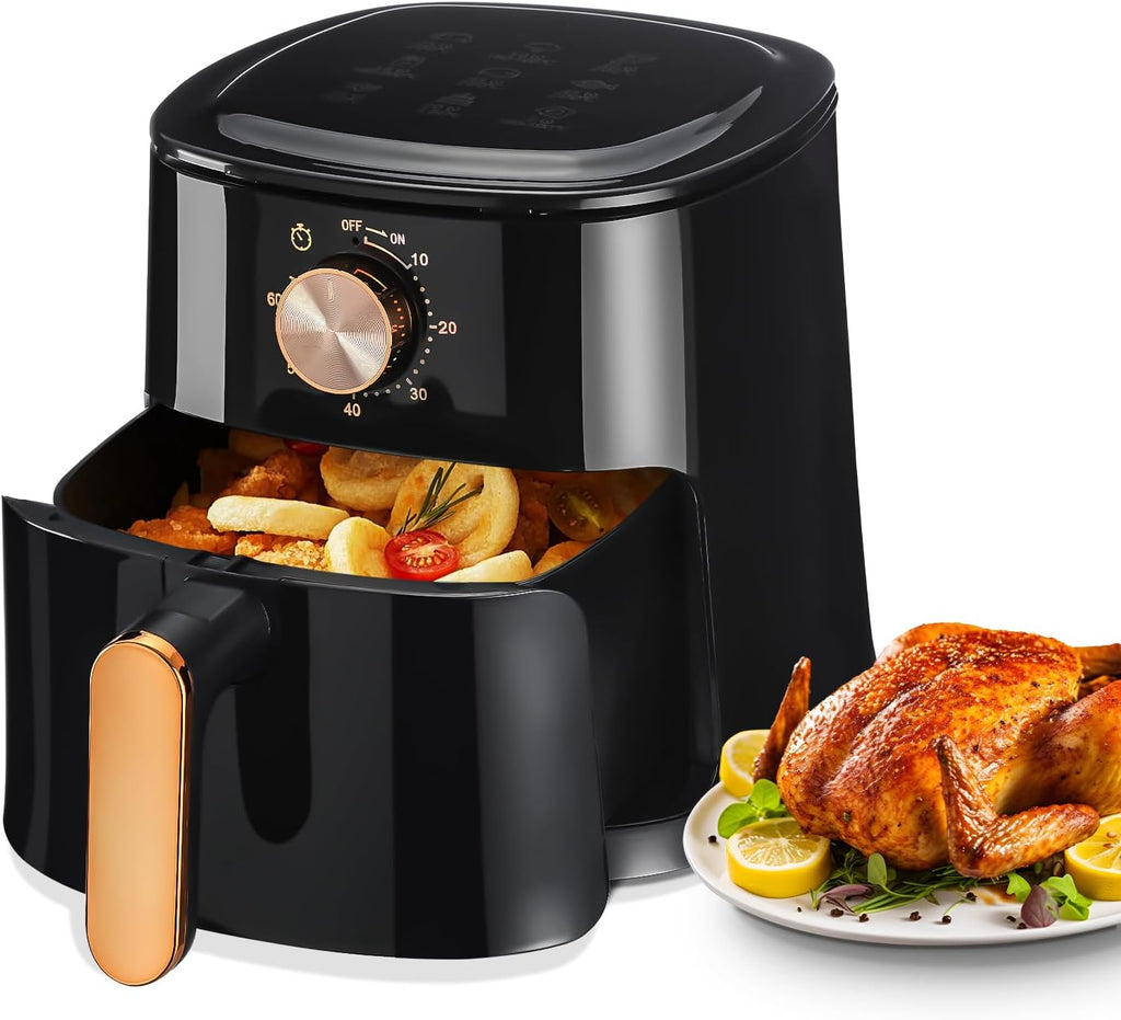 5.5L Air Fryer, with Manual rotation button, Dishwasher-Safe