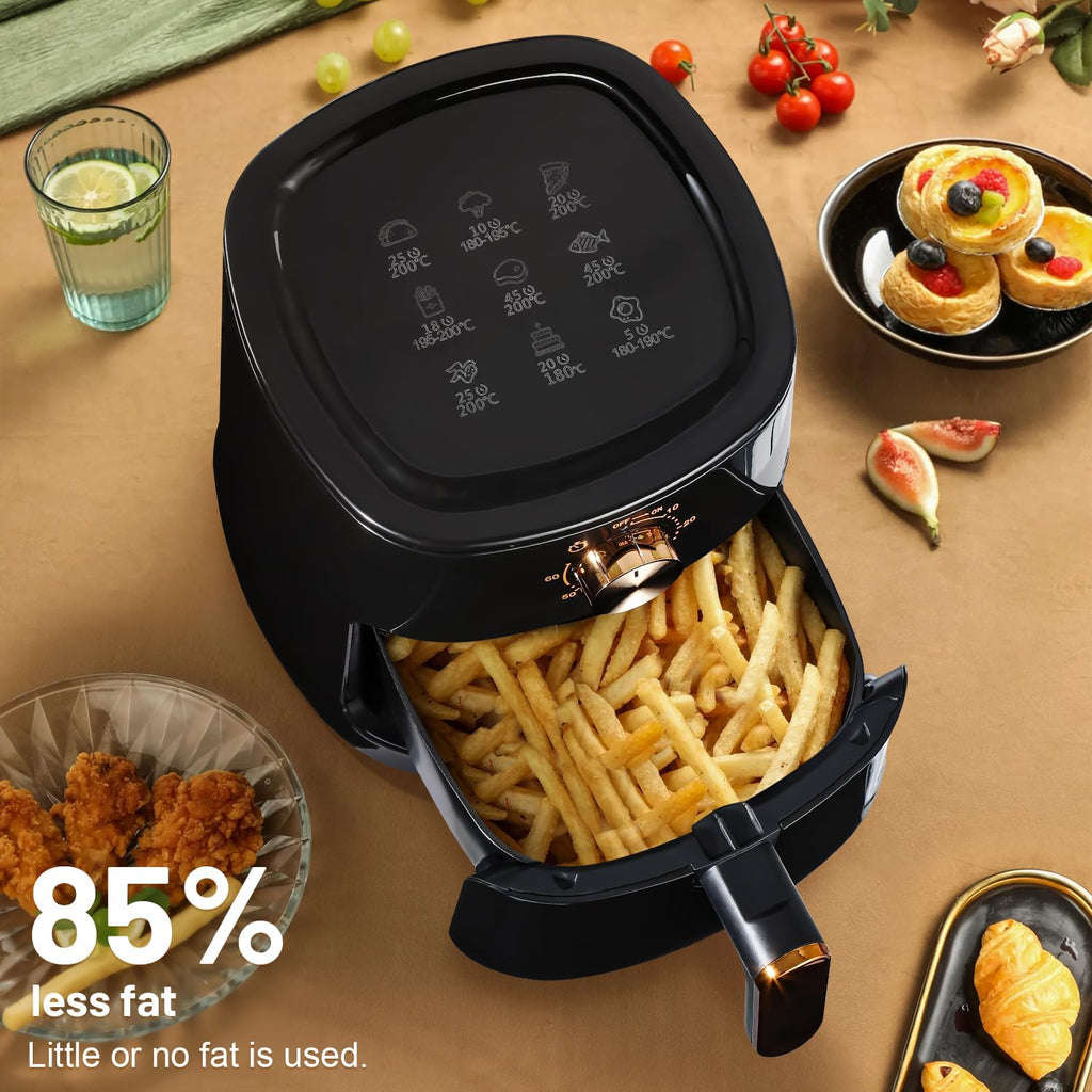 5.5L Air Fryer, with Manual rotation button, Dishwasher-Safe