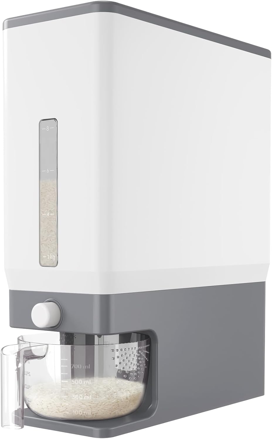 Lifewit Rice Dispenser Container 25 Lbs, 11.3kg Cereal Grain Flour Containers Storage with Measuring Cup