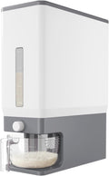 Lifewit Rice Dispenser Container 25 Lbs, 11.3kg Cereal Grain Flour Containers Storage with Measuring Cup